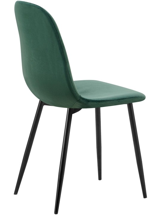 Silla de comedor Baxter de terciopelo, verde
