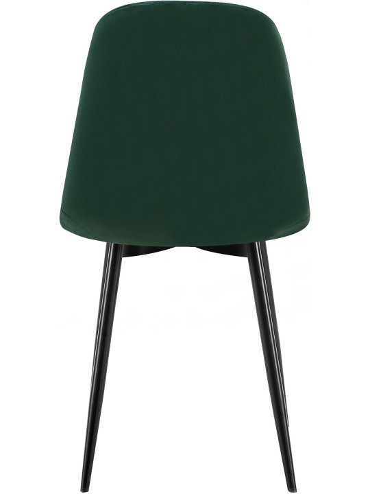 Silla de comedor Baxter de terciopelo, verde