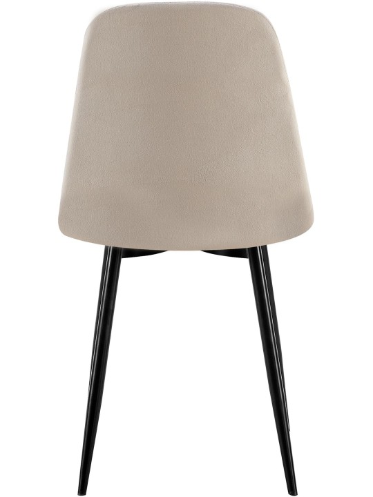 Silla de comedor Baxter de terciopelo, gris