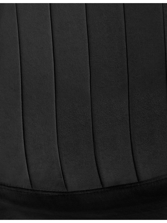 Silla de comedor Baxter de terciopelo, negro