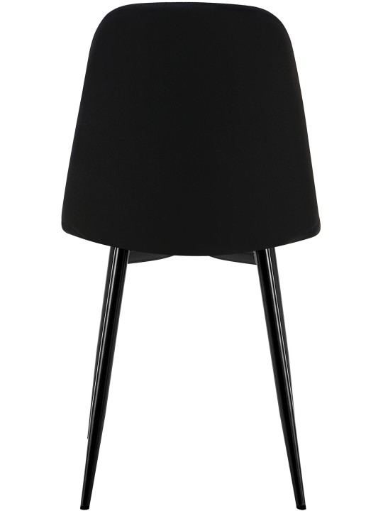 Silla de comedor Baxter de terciopelo, negro