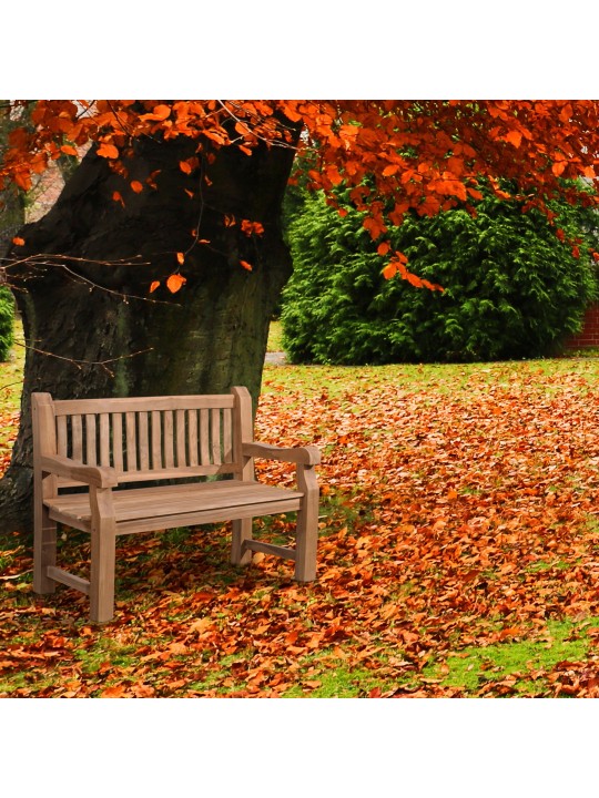 Banco de teca Jackson 120 cm con funda, teca Banco de teca Jackson 120 cm con funda, teca