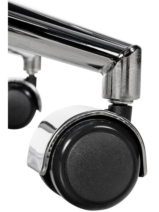 Silla de oficina Cleveland cuero genuino, crema