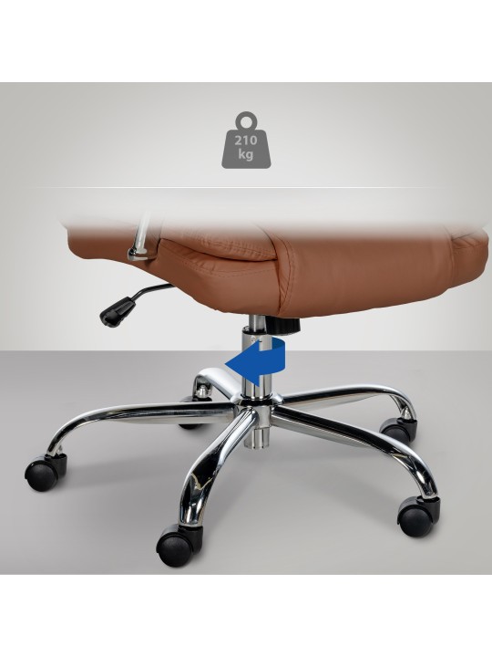 Silla de oficina BIG Xanthos, marrón claro Silla de oficina BIG Xanthos, marrón claro