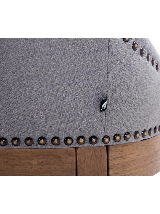 Taburete de bar tela Lakewood, luz antigua, gris claro Taburete de bar tela Lakewood, luz antigua, gris claro