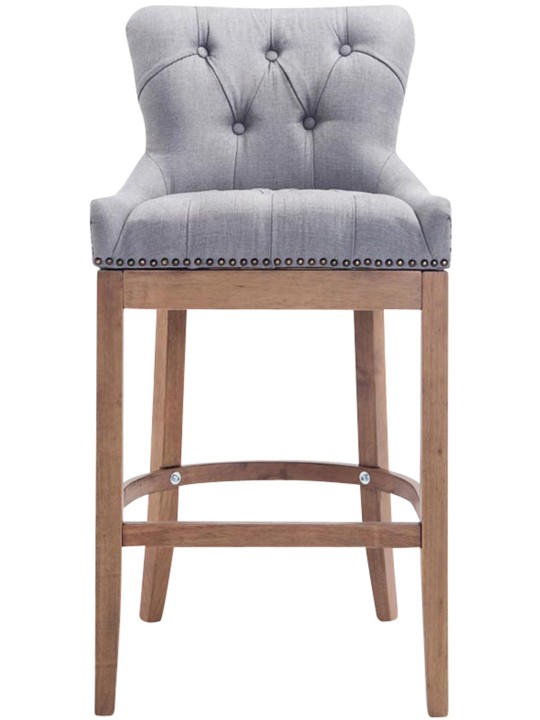 Taburete de bar tela Lakewood, luz antigua, gris claro Taburete de bar tela Lakewood, luz antigua, gris claro