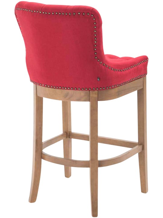 Taburete de bar tela Lakewood, luz antigua, rojo