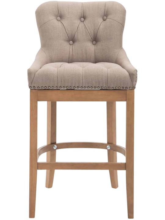 Taburete de bar tela Lakewood, luz antigua, taupe Taburete de bar tela Lakewood, luz antigua, taupe