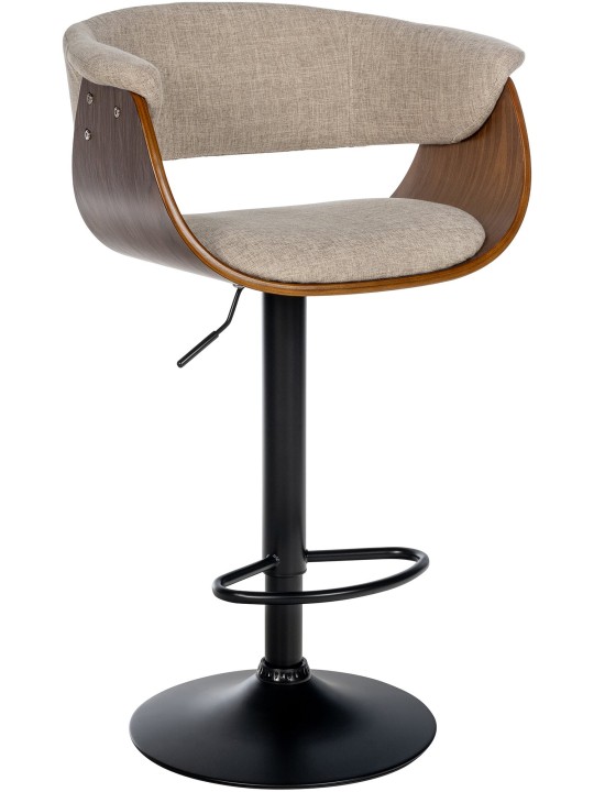 Taburete de bar Vestal tela, nogal/crema Taburete de bar Vestal tela, nogal/crema