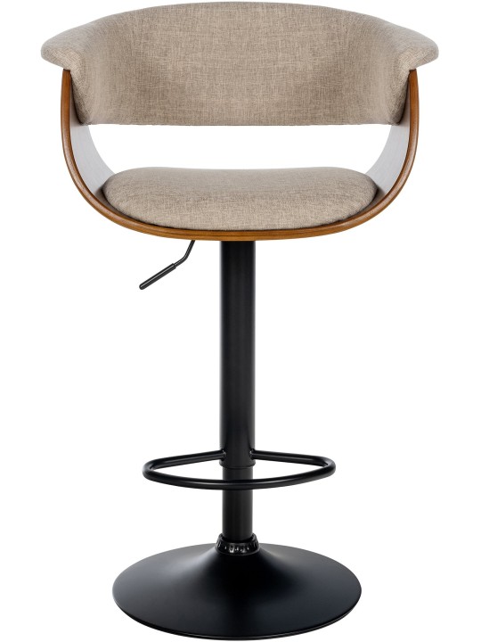 Taburete de bar Vestal tela, nogal/crema Taburete de bar Vestal tela, nogal/crema