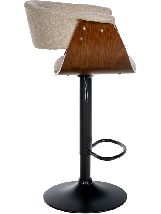 Taburete de bar Vestal tela, nogal/crema Taburete de bar Vestal tela, nogal/crema