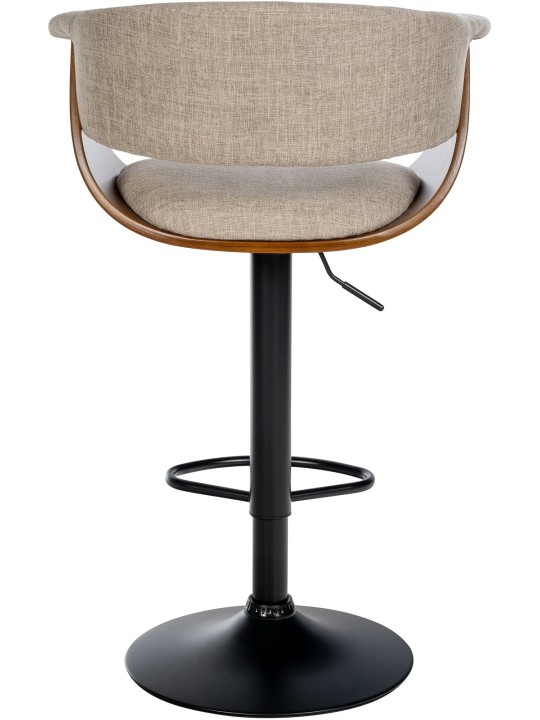 Taburete de bar Vestal tela, nogal/crema Taburete de bar Vestal tela, nogal/crema