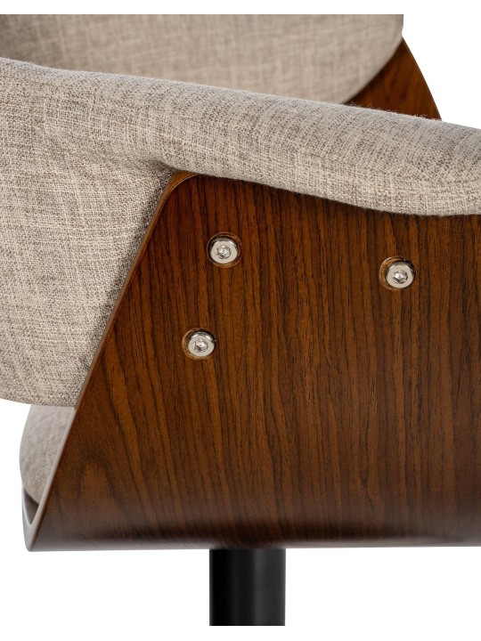 Taburete de bar Vestal tela, nogal/crema Taburete de bar Vestal tela, nogal/crema