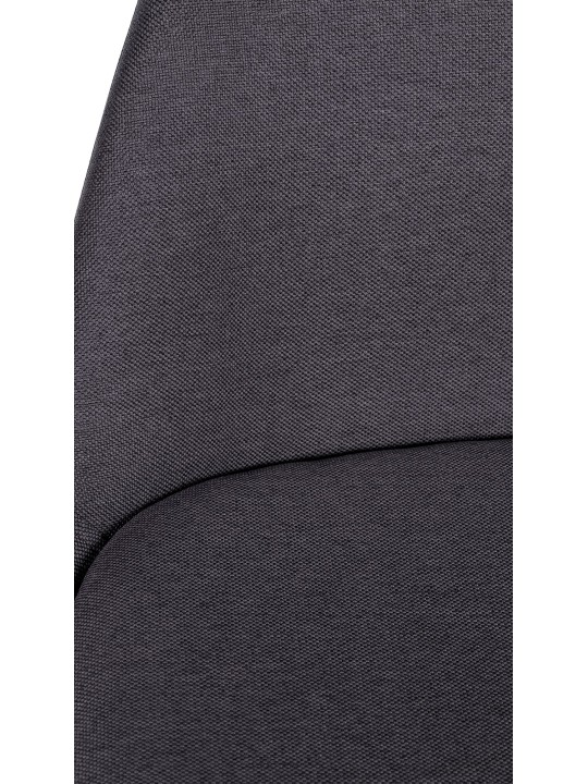 Taburete de bar Corbin tejido redondo natural, gris oscuro