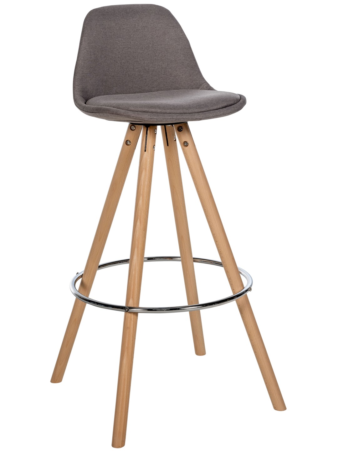Taburete de bar Corbin tejido redondo natural, taupe