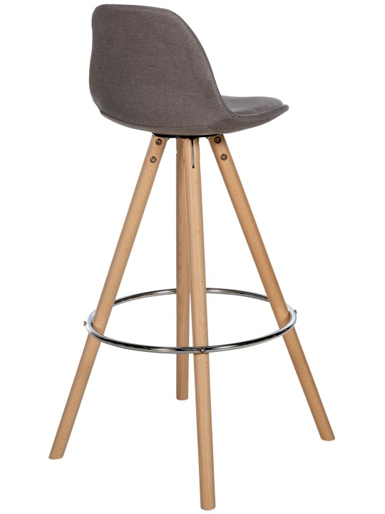 Taburete de bar Corbin tejido redondo natural, taupe