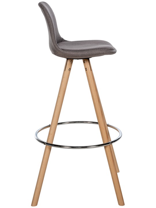 Taburete de bar Corbin tejido redondo natural, taupe