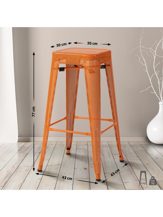 Taburete de bar Fletcher, naranja Taburete de bar Fletcher, naranja