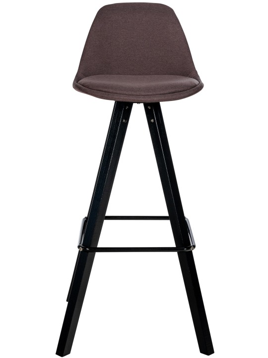 Taburete de bar Corbin tela Cuadrado, marrón