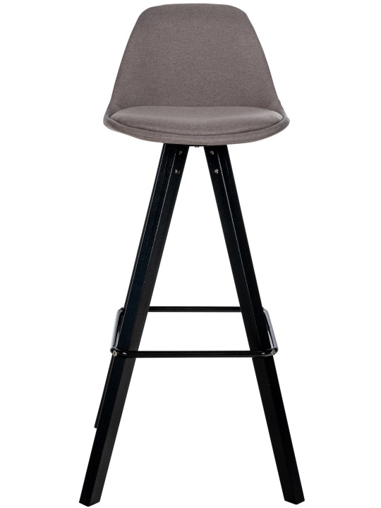 Taburete de bar Corbin tela Cuadrado, taupe