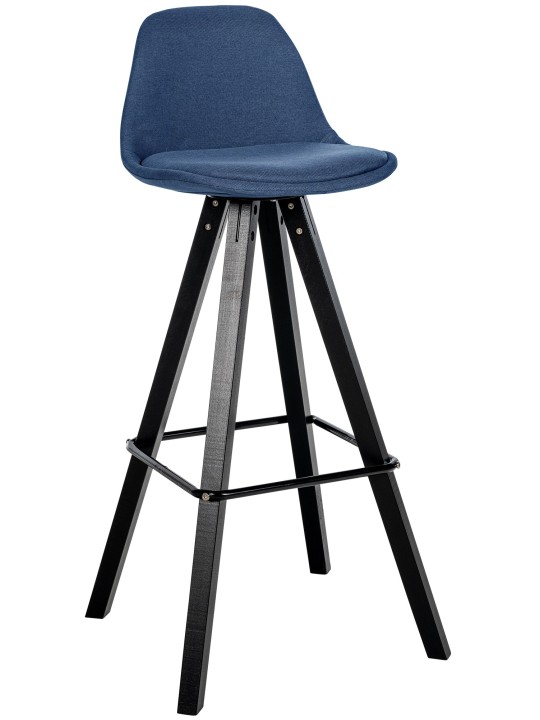 Taburete de bar Corbin tela Cuadrado, azul