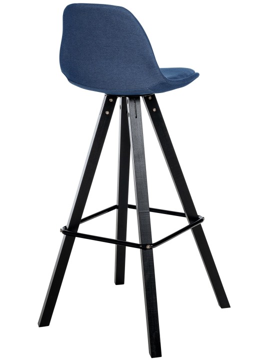 Taburete de bar Corbin tela Cuadrado, azul