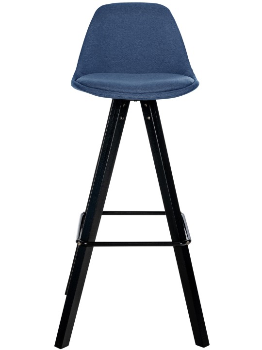 Taburete de bar Corbin tela Cuadrado, azul