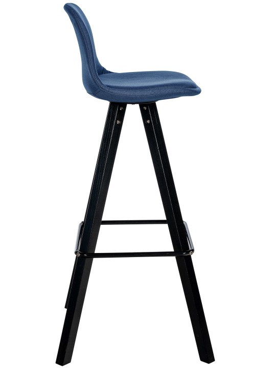 Taburete de bar Corbin tela Cuadrado, azul