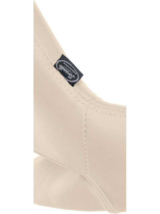 Taburete de bar Milet piel sintética cromado, crema