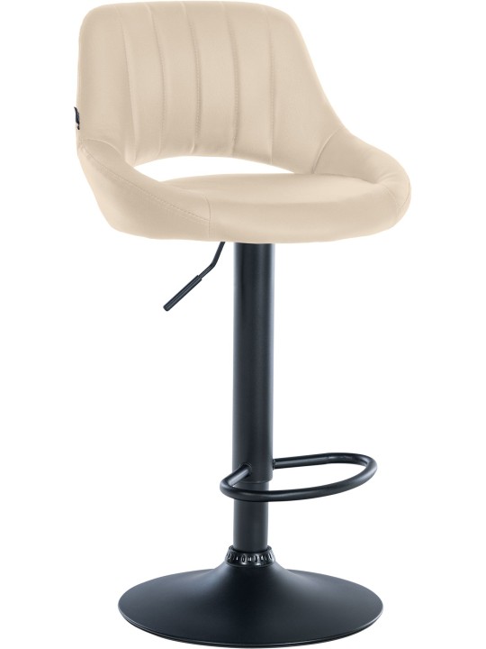 Taburete de bar Milet piel sintética, crema