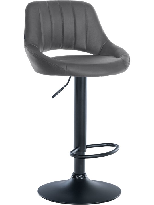 Taburete de bar Milet piel sintética, gris