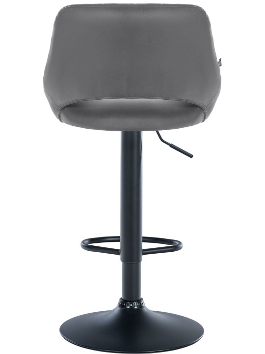 Taburete de bar Milet piel sintética, gris