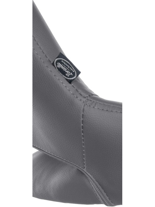 Taburete de bar Milet piel sintética, gris