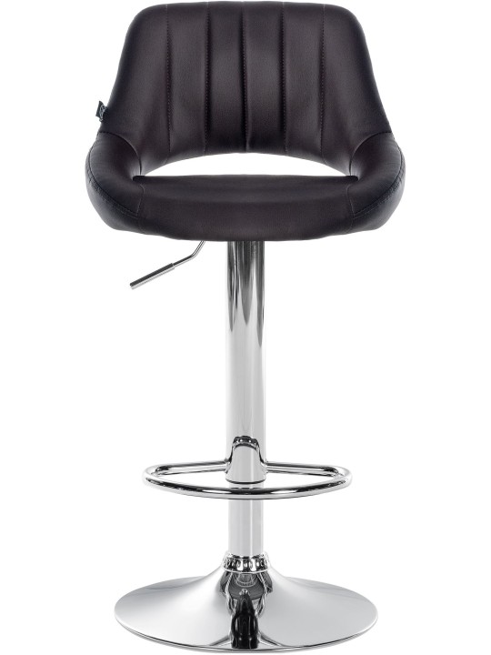 Juego de 2 taburetes de bar Milet piel sintética C, marrón Juego de 2 taburetes de bar Milet piel sintética C, marrón