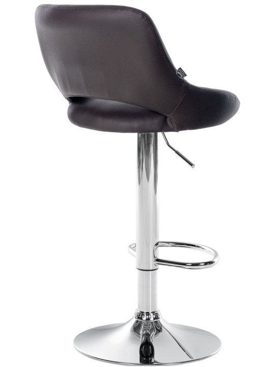 Juego de 2 taburetes de bar Milet piel sintética C, marrón Juego de 2 taburetes de bar Milet piel sintética C, marrón