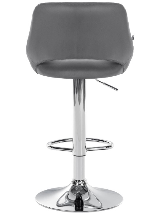 Juego de 2 taburetes de bar Milet piel sintética C, gris Juego de 2 taburetes de bar Milet piel sintética C, gris