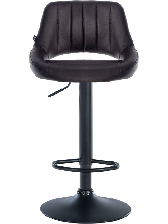 Juego de 2 taburetes de bar Milet piel sintética B, marrón Juego de 2 taburetes de bar Milet piel sintética B, marrón