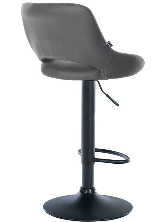 Juego de 2 taburetes de bar Milet piel sintética B, gris Juego de 2 taburetes de bar Milet piel sintética B, gris