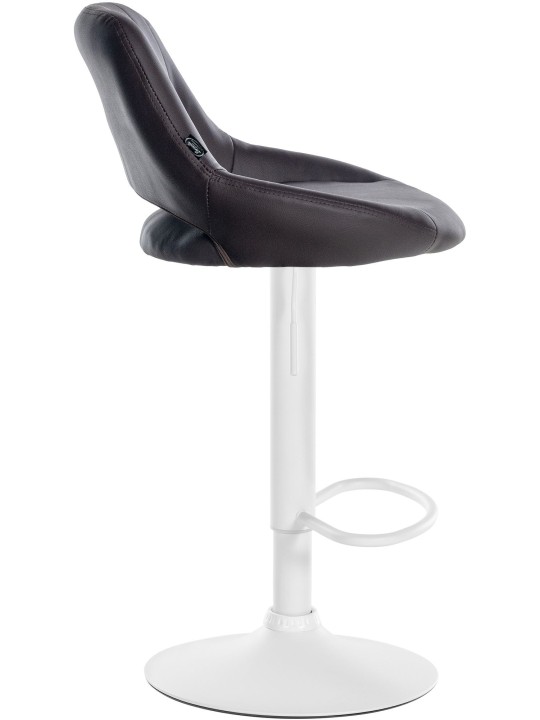 Juego de 2 taburetes de bar Milet piel sintética W, marrón Juego de 2 taburetes de bar Milet piel sintética W, marrón