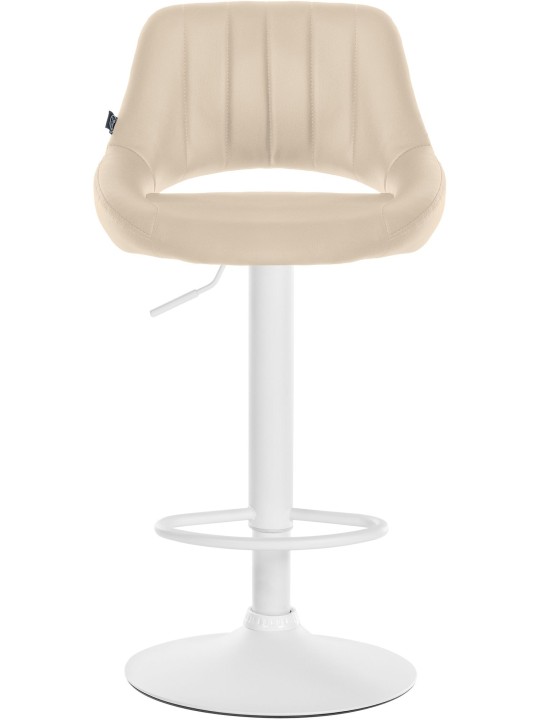 Juego de 2 taburetes de bar Milet piel sintética W, crema Juego de 2 taburetes de bar Milet piel sintética W, crema