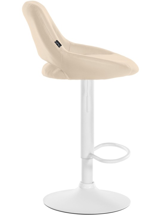 Juego de 2 taburetes de bar Milet piel sintética W, crema Juego de 2 taburetes de bar Milet piel sintética W, crema