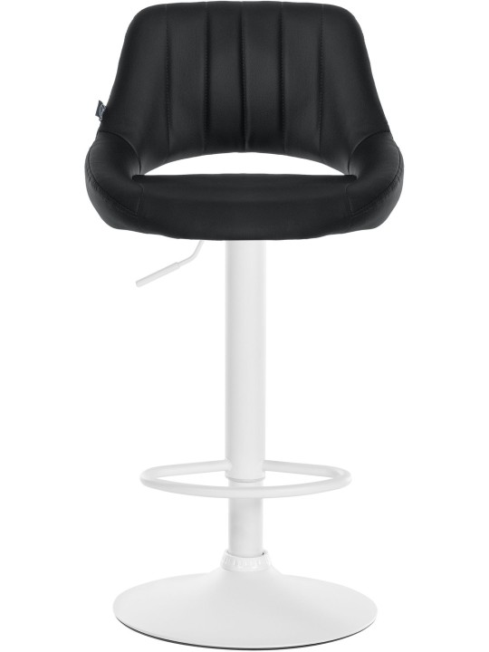 Juego de 2 taburetes de bar Milet piel sintética W, negro