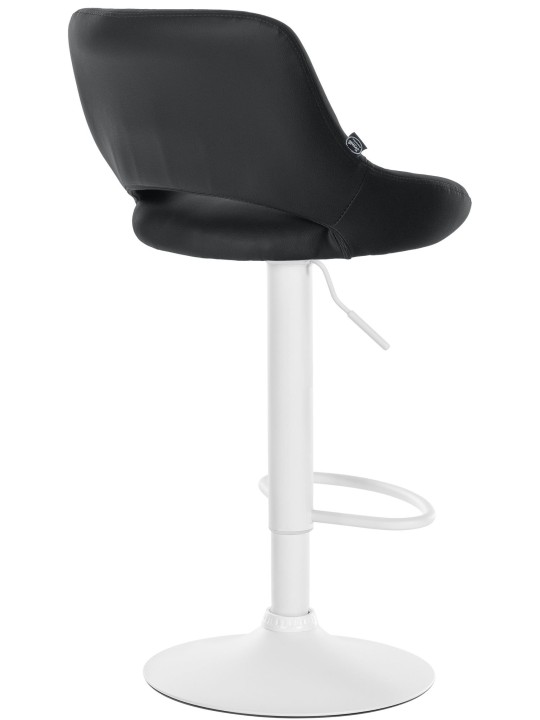 Juego de 2 taburetes de bar Milet piel sintética W, negro