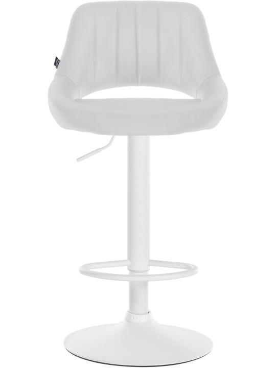Juego de 2 taburetes de bar Milet piel sintética W, blanco Juego de 2 taburetes de bar Milet piel sintética W, blanco