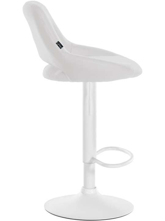 Juego de 2 taburetes de bar Milet piel sintética W, blanco Juego de 2 taburetes de bar Milet piel sintética W, blanco