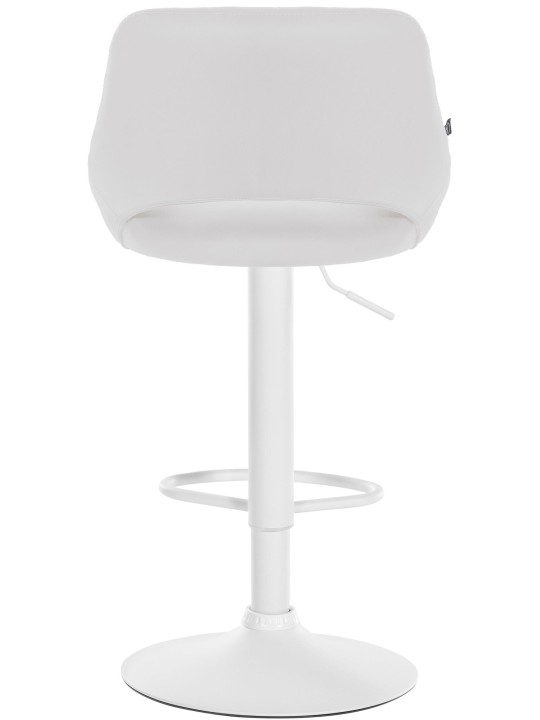 Juego de 2 taburetes de bar Milet piel sintética W, blanco Juego de 2 taburetes de bar Milet piel sintética W, blanco