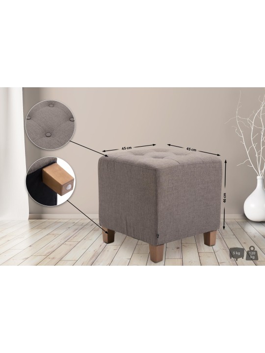 Taburete faraón, luz antigua, taupe