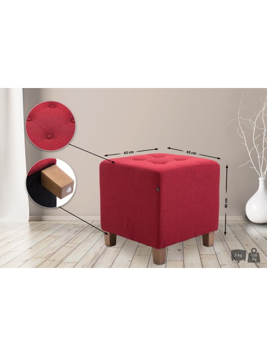 Taburete faraón, luz antigua, rojo Taburete faraón, luz antigua, rojo