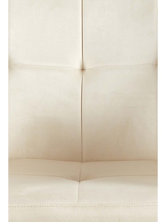 Silla de visita Emia terciopelo, crema