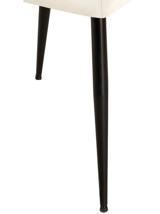 Silla de visita Emia terciopelo, crema